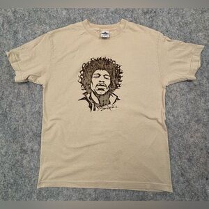 Vintage Y2K 2004 | Jimi Hendrix‎ | Felt Print | T-Shirt | Size Medium